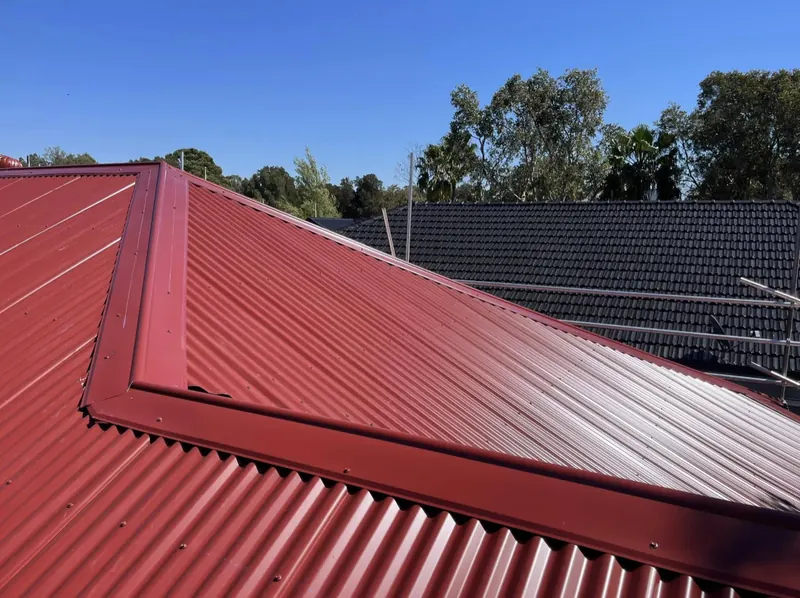 Botany roof repair: valley and flashing detail
