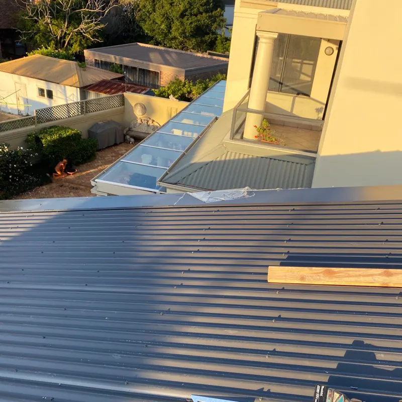 Colorbond roof sheets on a residential re-roof