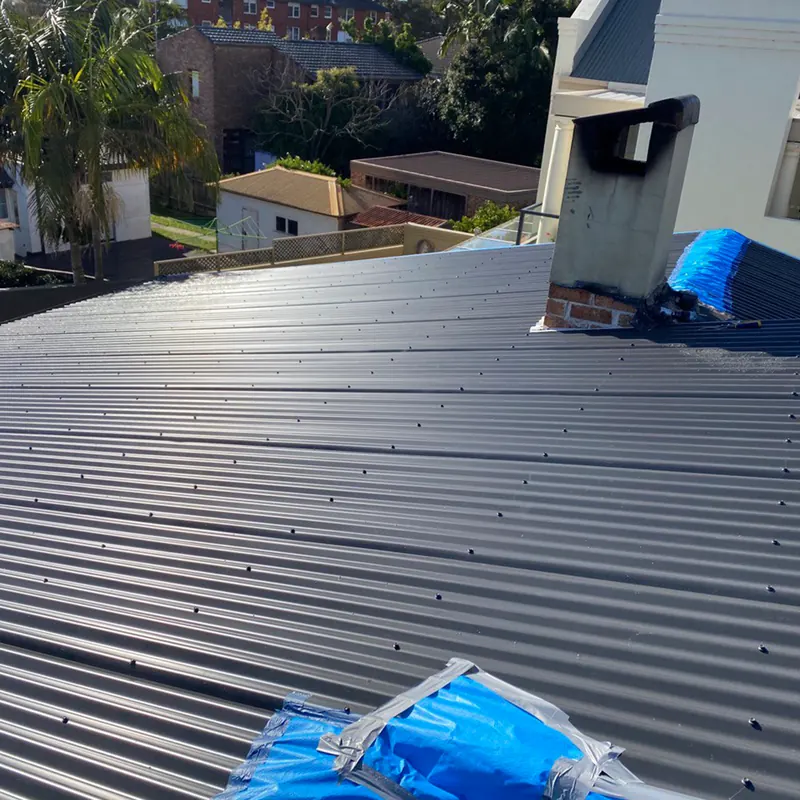 Colorbond roof sheets ready for fixing