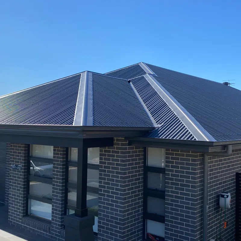 New home with a dark Colorbond roof