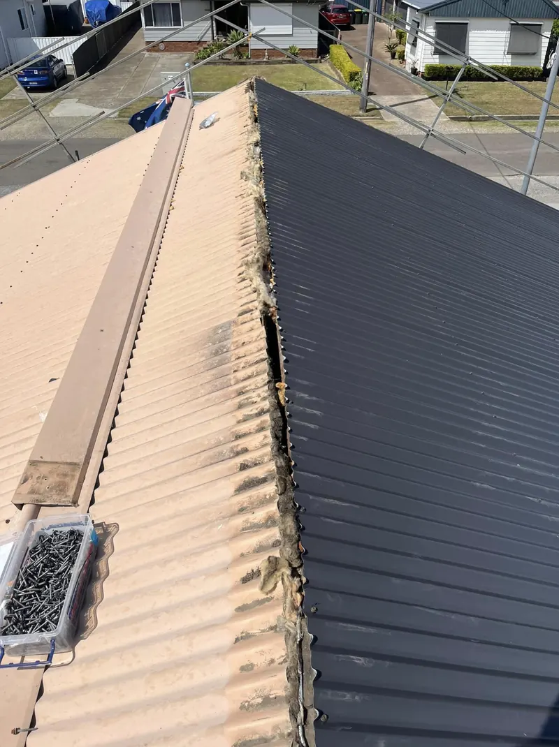 Ridge capping on a newly re-roofed home