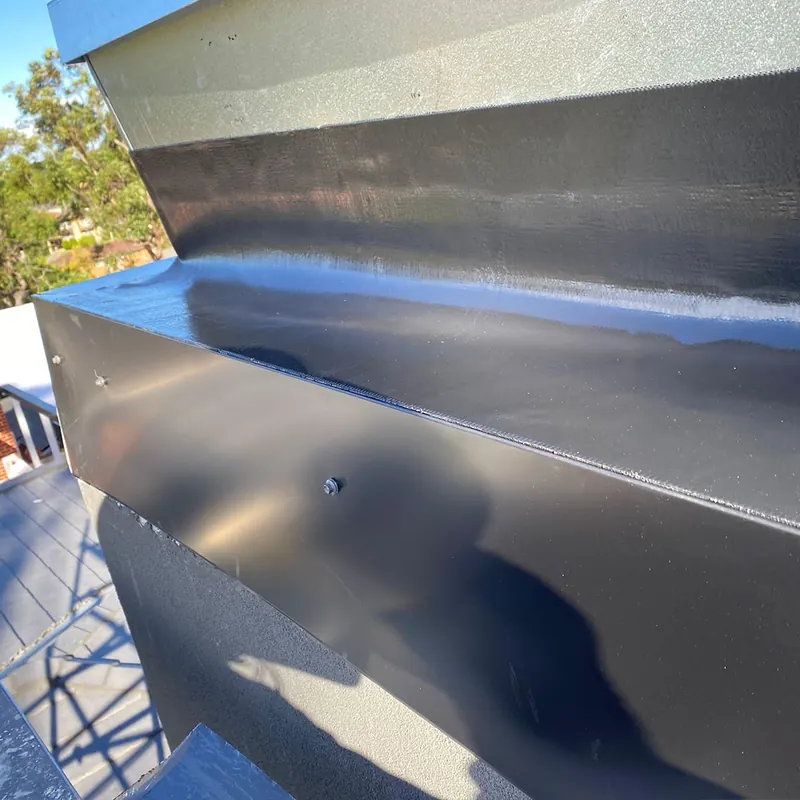 Custom folded metal flashing