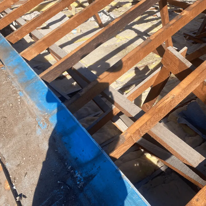 Roof frame with new sarking ready for sheeting